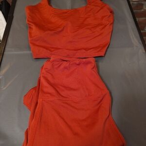 EUC yoga crop top and pant set